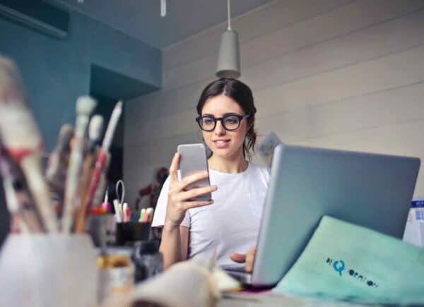 young woman gaining access to Google Business profile