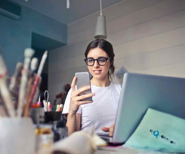 young woman gaining access to Google Business profile