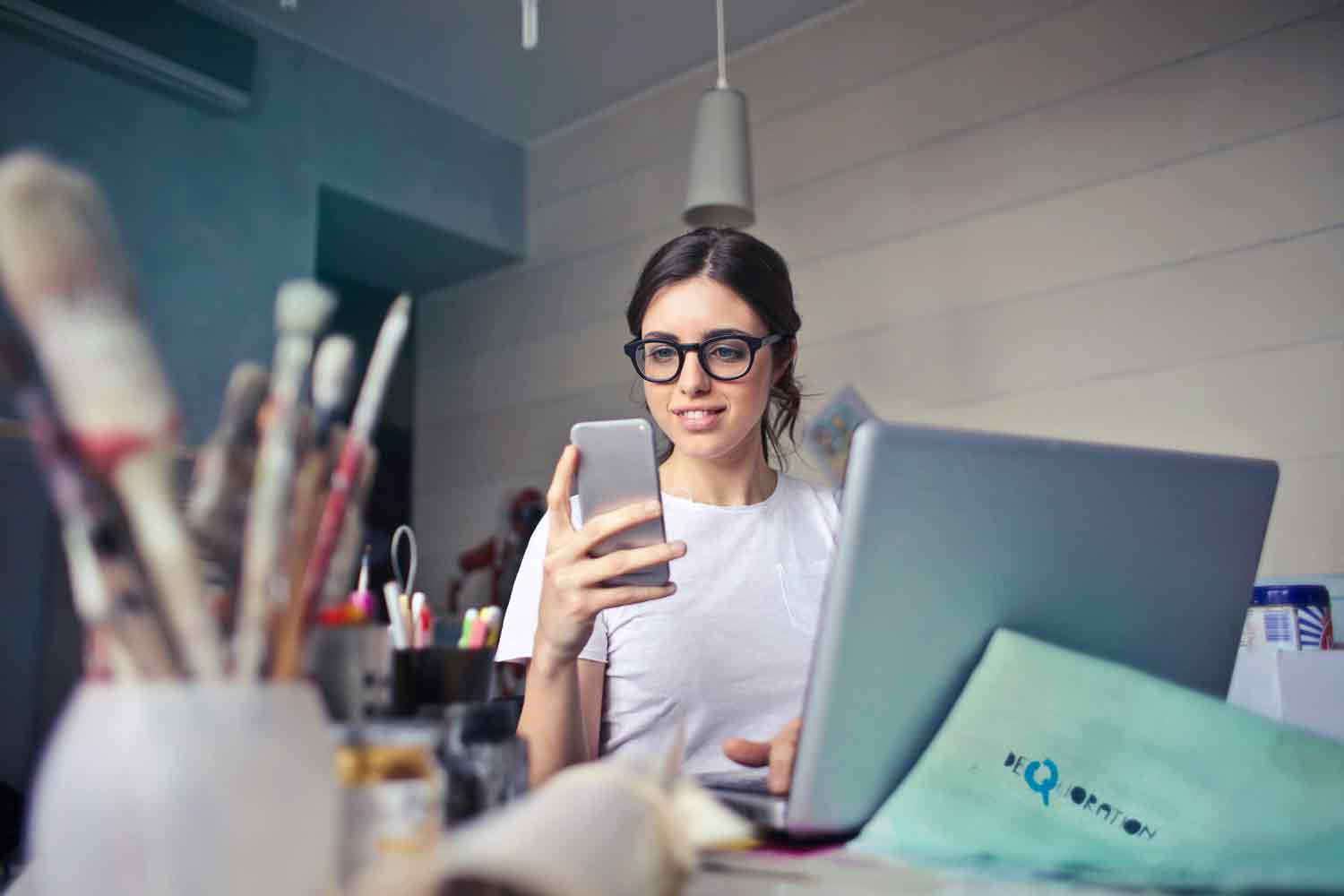 young woman gaining access to Google Business profile